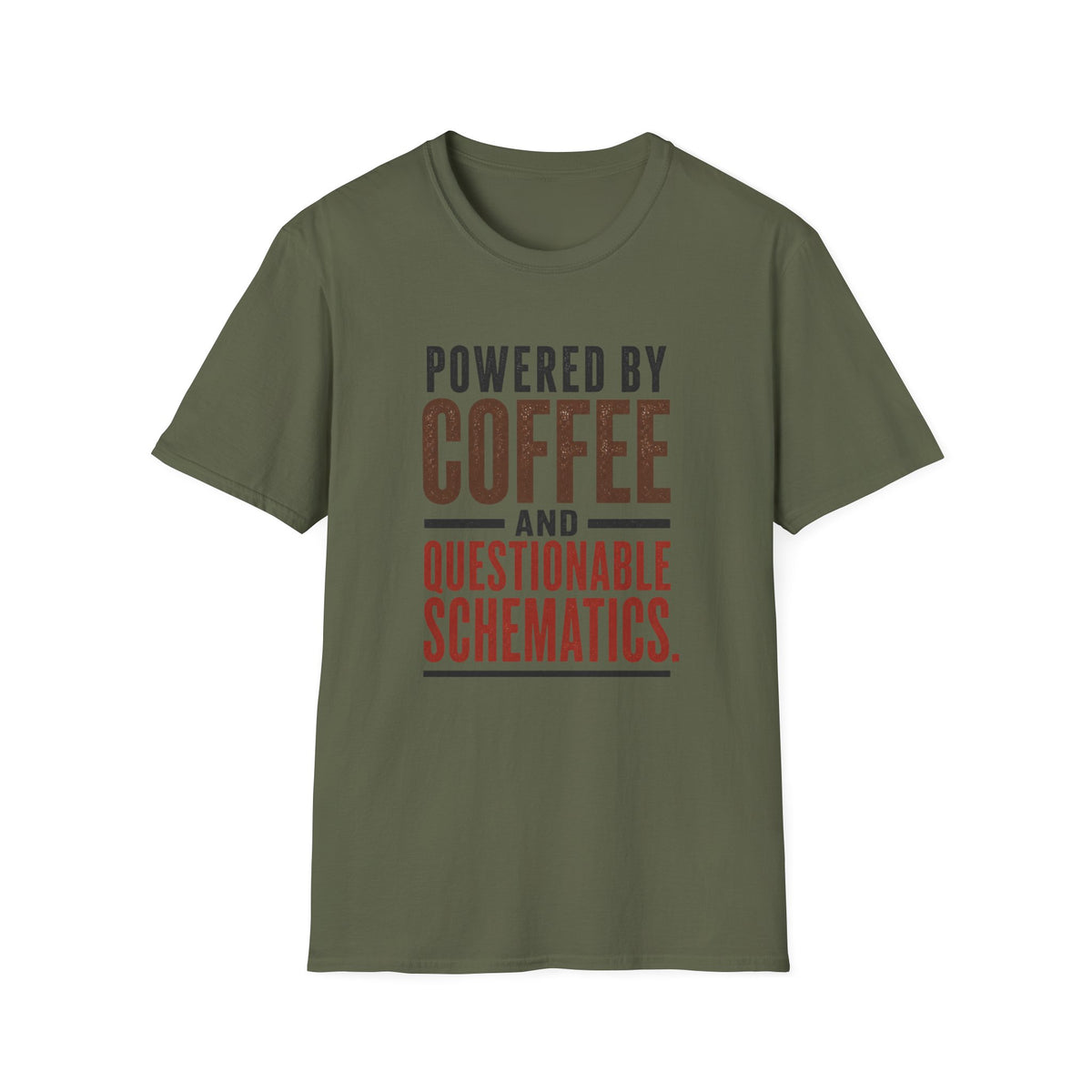 Powered by Coffee and Questionable Schematics T-Shirt