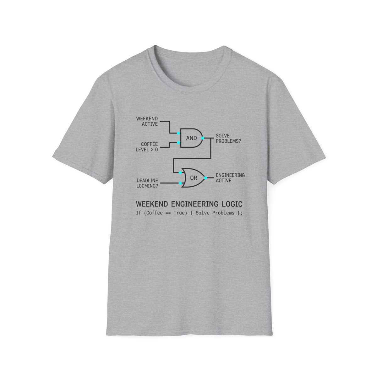 Geometric Logic Gate Circuit Diagram T-Shirt