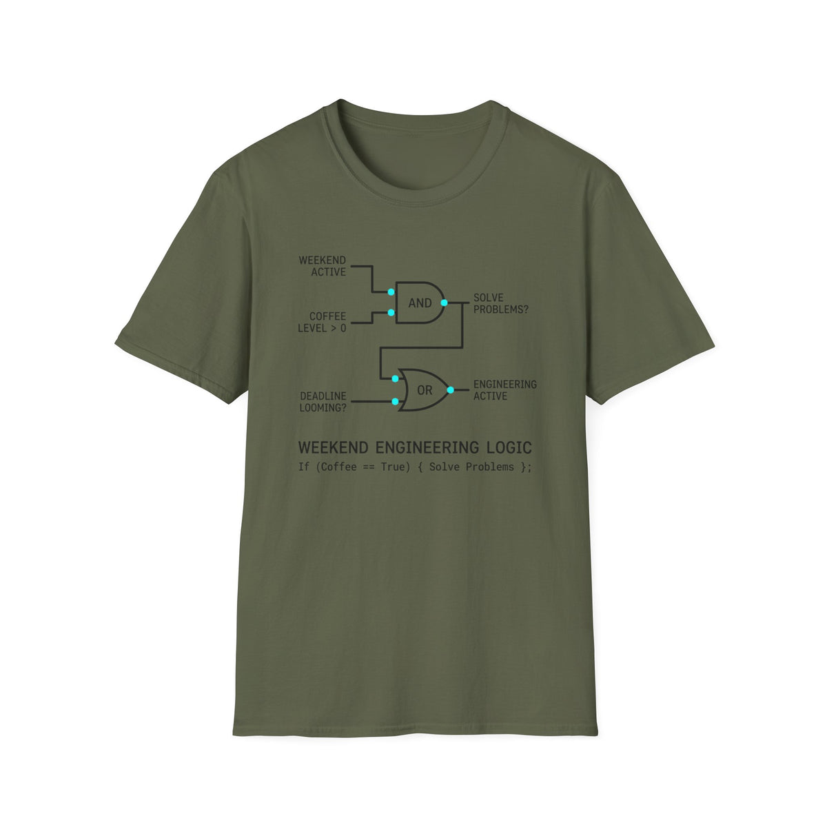 Geometric Logic Gate Circuit Diagram T-Shirt