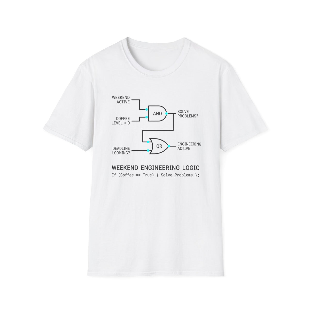 Geometric Logic Gate Circuit Diagram T-Shirt